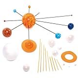 Baker Ross EV8302 Solar System Pack of 2, Make Your Own Planet Model Crafts for Kids Science Projects, Building and Painting Kits for Boys and Girls, White, Assorted, 2 Pack