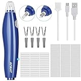 Electric Eraser, 140 Eraser Refills, Electric Pencil Eraser Rechargeable for Artists, Electric Erasers for Drafting, Drawing, Painting, Sketching, Architectural Plans, Detailer Tool-Blue