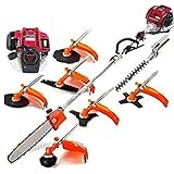 GX50 4-Stroke 8 in 1 Brush Cutter Lawn Mower Gas Hedge Trimmer Tool Weed Eater Pruner Saw