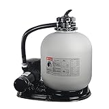 XtremepowerUS 19' inch Sand Filter with 1.5HP Pool Pump 4500GPH Above Ground Swimming Media System, Gray