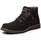 Mens Womens Hiking Boots Shoe Anti Slip Leather Outdoor Ankle Trekking Shoes Waterproof Mid Casual Walking Boot Dark Brown