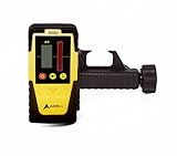 AdirPro Universal Rotary Laser Detector (LD-8) - Digital Rotary Laser Receiver with Dual Display and Built-In Bubble Level, Compatible with All Red Rotary Lasers - Rod Clamp Included