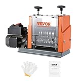VEVOR Electric Wire Stripping Machine, 0.06''-0.98'' Automatic Wire Stripper Machine, 60 W, Wire Stripper with Visible Stripping Depth Reference, 6 Round & 1 Flat Channels Electric Wire Stripper