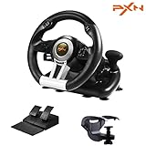 PXN Xbox Steering Wheel V3II 180° PC Gaming Racing Wheel Driving Wheel, with Linear Pedals and Racing Paddles for PC, PS4, Xbox One, Xbox Series X|S, Nintendo Switch - Black