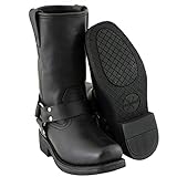 Xelement 2442 Women's Black 'Classic' Full Grain Leather Harness Motorcycle Boots - 7.5