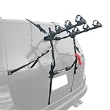 Tyger Auto Deluxe 3-Bike Trunk Mount Bicycle Rack. (Compatible with Vehicles Without Rear Spoilers) | TG-RK3B203S