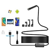 USB Endoscope,Inspection Camera Borescope 1200P 3 in 1 HD 2 MP CMOS Waterproof Snake Camera Pipe Drain with 8 Adjustable Led Light for Android,Computer,Smartphone,Samsung,Windows,Tablet,Pc-16.4 ft/5M