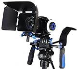 Morros DSLR Rig Movie Kit Shoulder Mount Rig with Follow Focus and Matte Box for All DSLR Cameras and Video Camcorders