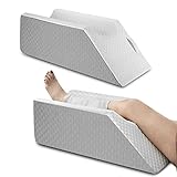 Forias Single Leg Elevation Pillow for After Surgery Memory Foam Leg Pillow for Sleeping with Dual Handles Non-Slip Leg Knee Support and Elevation Pillow for Ankle Injury Foot Rest Leg Swelling