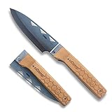 nCamp Food Prep Folding Knife - Premium Chef Knife, Classic Western Utility, Outdoor Cooking Knife with 9CR18MOV Steel Blade, wood handle for a comfortable secure grip