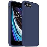 OUXUL iPhone SE 2020 Case,iPhone 7/8 Phone case,iPhone 7 case Liquid Silicone Gel Rubber Phone Case,iPhone SE 2020/8/7 4.7' Full Body Slim Soft Microfiber Lining Protective Case (Navy Blue)