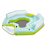 Intex Seascape Inflatable Island Float Ultimate Water Hangout Lounge with Built in Cooler Area, Cup Holder, and Oversized Backrests