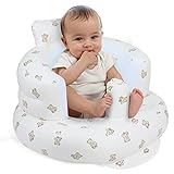 EKEPE Inflatable Baby Seat for Babies 3 Months & Up, Baby Floor Seats for Sitting Up, Baby Seats for Infants, Blow Up Baby Chair with Built in Air Pump - Bear