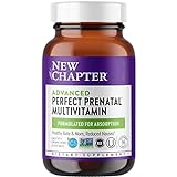 New Chapter Advanced Perfect Prenatal Vitamins - 96ct, Organic, Non-GMO Ingredients for Healthy Baby & Mom - Folate (Methylfolate), Iron, Vitamin D3, Fermented with Whole Foods and Probiotics