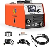 HITBOX MIG Welder 200Amp - 110V 2 in 1 Gasless Flux Core Welder ARC Welding Machine with IGBT Inverter Portable Automatic Wire Feed Welders No Gas