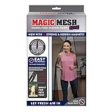 Magic Mesh Elite- More Durable Magnetic Screen Door, Reinforced Seam, Strong & Hidden Magnets- Keeps Bugs Out, Fits Single Doors up to 39'x83'