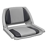 Wise 8WD139LS-012 Molded Fishing Boat Seat with Marine Grade Cushion Pads, Grey Shell, Grey/Charcoal Cushion