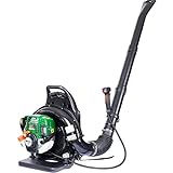 Voohek Backpack Leaf Blower, Gas-Powered, 37.7cc 4-Cycle Engine, Gasoline Blower, 1.5HP, 580CFM, Light Weight and Low Noise, Green