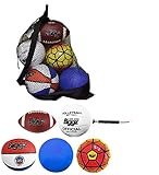 Bag of Sport Balls – Basketball, Soccer Ball, Football, Volleyball, Playground Ball, and Pump