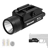 1200 Lumens Rail Mounted Compact Pistol Light LED Strobe Tactical Gun Flashlight Weaponlight for Picatinny MIL-STD-1913 and Glock Pistol Weapon Light with Cree XML2 LED,2 x CR123A Lithium Batteries