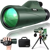 12x56 High Power Monocular with Phone Adapter, Tripod, Bag - BAK4 Prism & FMC Lens for Bird Watching, Hunting, Hiking, Camping