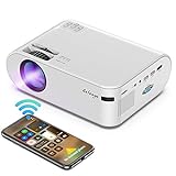 Mini Projector Portable - Salange WiFi Video Projector for Outdoor Movies - Compatible with iPhone, iPad, Android Phones, Roku, HDMI, Laptop for Indoor Home Theater Gaming (2021 Upgraded)