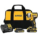 DEWALT 20V MAX Cordless Impact Driver Kit, Brushless, 1/4' Hex Chuck, 2 Batteries and Charger (DCF787C2)