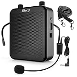 Giecy Portable Voice Amplifier, 30W 2800mAh Bluetooth Rechargeable Personal Voice Amplifier with Microphone Headset, Power Amplifier for Multiple Locations Classroom, Meetings and Outdoors