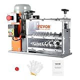 VEVOR Electric Wire Stripping Machine, 0.06''-1.26'' Automatic Wire Stripper Machine, 750 W, 98 ft/min Wire Stripper with Visible Stripping Depth Reference, 10 Channels Electric Wire Stripper