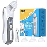 Electric Nasal Aspirator for Baby, Baby Nose Sucker for Toddlers - Rechargeable, with 3 Silicone Heads, 5-Gear Adjustable Suction, Booger Sucker for Babies with Music and Light Soothing Function
