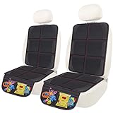 DOVODA Car Seat Protector, 2 Pack Large Auto Seat Protectors Protect Child Seats with Mesh Pocket, Thickest Padding Pat Durable, Waterproof 600D Fabric, Child Car Seat Cover for SUV Sedan Truck