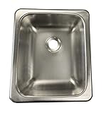 Class A Customs | 13 X 15 Stainless Steel Sink | 300 Series Stainless Steel | RV Camper Motor Home Sink | Concession Sink