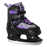 Nattork Ice Skates for Kids, Purple for Teenager Youth Kids, Adjustable Ice Skates for Boys and Girls - Ice Hockey Skates for Outdoor and Rink, Warm and Soft Plush Lining and Enhanced Ankle Support.