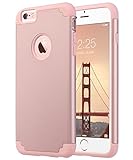 ULAK iPhone 6 Plus Case, iPhone 6S Plus Case, Slim Dual Layer Soft Silicone and Hard Back Cover Anti Scratches Bumper Protective Case for Apple iPhone 6 Plus / 6S Plus 5.5 inch - Rose Gold