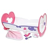JC Toys Baby Doll Rocking Crib for Keeps Playtime! | Fits Dolls up to 15' | Includes Bed Time Accessories | Ages 2+, Pink
