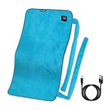 ROADDPMATE USB Powered Heating pad for Back, Neck, and Shoulder Pain Relief with Two Straps - Dry & Moist Heat Therapy Option, 1 Hour Auto Shut Off, 12' x 24' (Blue)