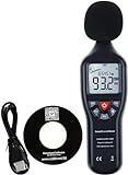 Decibel Meter Data Logger Professional Sound Level Meter High Accuracy Noise Meter with 30dB to130dB Measuring Range& Data Record Function for Classroom, Workshop, Home, etc.