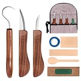 Schaaf Wood Carving Tools Knife Kit | Wood Carving Kit Includes Detail Whittling Knife, Sloyd Carving Knife, Spoon Carving Knife,  Basswood Carving Blocks, Strop and Learning Material for Beginners