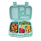 Bentgo® Kids Bento-Style 5-Compartment Lunch Box - Ideal Portion Sizes for Ages 3 to 7 - Leak-Proof, Drop-Proof, Dishwasher Safe, BPA-Free, & Made with Food-Safe Materials (Seafoam)