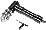 Right Angle Adapter Drill, Gearwoo 90 degree Cordless Right Angle Drill Attachment Adapter With 3/8' Keyed Chuck 8mm Hex Shank Power Tool Accessory