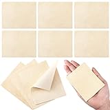 20 Pieces Pre Cut Chamois for Smoothing Pot Rim Chamois Clay Pottery Tools Soft Chamois Cloth Chamois Leather Pottery Tool Kit Ceramic Pottery Tools Supplies Ceramics Trimming Tools (3 x 3.7 Inch)