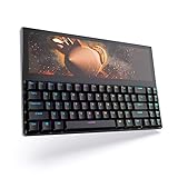 Fagomfer FICIHP K2 12.6' Touchscreen Gaming Mechanical Keyboard,71 Keys Portable USB Wired RGB Backlit Compact Keyboard,Plug and Play Multifunctional Split Screen Keyboard for Windows Mac Android