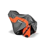 Husqvarna 582846301 Heavy Duty Snow Blower Cover for Most Two-Stage Snow Throwers, Durable, Water-Resistant Snow Blower Accessories, Orange/Gray