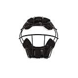 Champion Sports Heavy-Duty Youth Catcher's Mask - Lightweight - 18 oz - Hollow Wire Frame - Leather Pads - Adjustable Harness Catcher's Mask - Ideal for Young Catchers,Black