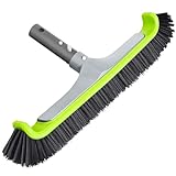 Sepetrel 2024 Upgraded Pool Brush Head for Cleaning Pool Walls,Heavy Duty Inground/Above Ground Aluminum Swimming Pool Scrub Brushes with Curved Ends & Premium Strong Bristle
