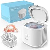 Ultrasonic Jewelry Cleaner, Phniti 46kHz Professional Portable Ultrasonic Retainer Cleaner Machine with Timer for Dental Retainer, Mouth Guard, Watch, Ring, Diamond - Household Use, White