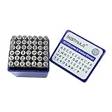 BESTNULE 42PCS Metal Stamping Kit, Number and Letter Stamp Set (A-Z, 0-9 and&,Love Symbol), Industrial Grade Hardened Carbon Steel, Perfect for Imprinting Metal, Wood,Leather (1/8', 3MM)