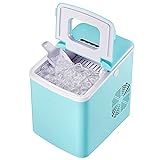 Ice Maker, Portable Ice Maker Machine for Countertop, 9 Cubes Ready in 6 Minutes, 28.7 lbs Ice in 24 Hours Home Mini Ice Machine with Ice Scoop and Basket, for Parties Mixed Drinks