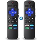 2Pcs Replacement Remote Control Compatible for Roku TV, Universal Remote Fit for Hisense/Onn/TCL/Sharp/Element/Philips/Hitachi/JVC/RCA/Insignia/Sanyo/LG RokuSeries Smart TVs (Not for RokuStick & Box)