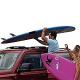 DORSAL Wrap-Rax Surfboard Soft Roof Rack Pads with Tie Down Straps, 19' Long - Pair - Universal Car Roof Rack for Longboard, Paddleboard, Snowboard, Canoes, SUP, Kayak
